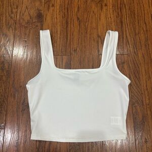 White Cropped Women's Tank Top